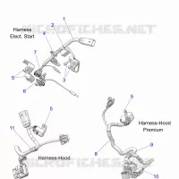 ELECTRICA, WIRE HARNESS, HOOD, ELEC. START