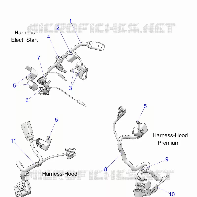 ELECTRICA, WIRE HARNESS, HOOD, ELEC. START