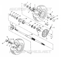 TRASERO conjunto de accionamiento RUEDA SWEDISH 4x4 400L S948140 (4926912691C006)