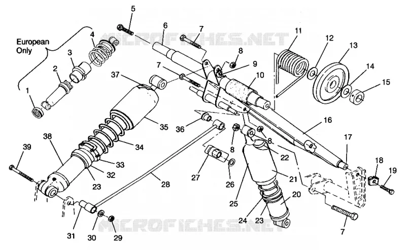 TRASERO ARM PAR 500 EFI 0963774 and EUROPEAN 500 EFI E963774 (4936183618B013)