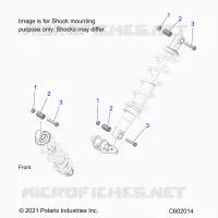 SUSPENSION, MONTAJE DE DESCARGA, REAR SUSP.