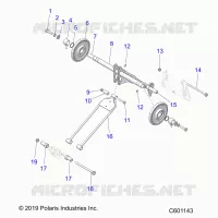 SUSPENSION, TRASERO ARM PAR