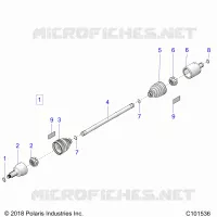 DRIVE TRAIN, TRANSMISION DELANTERA SHAFT