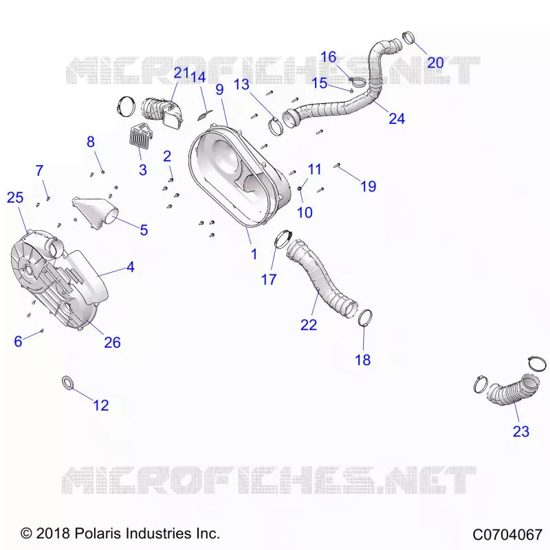 TREN, CLUTCH COVER AND DUCTING