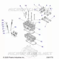 ENGINE, CYLINDER/CULATA ASM.