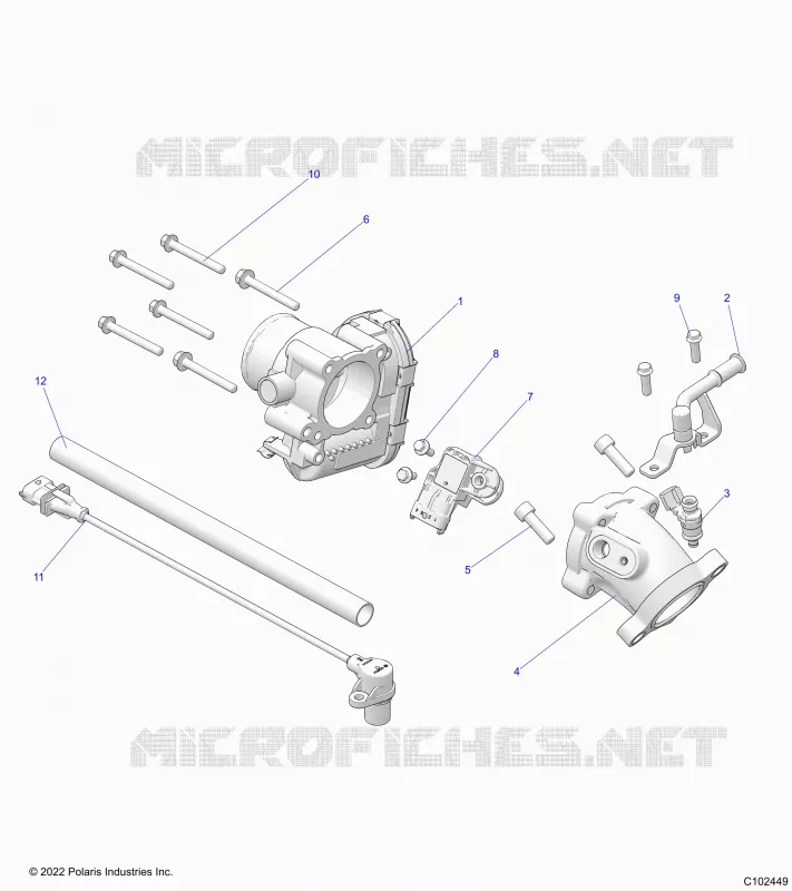 ENGINE, CUERPO DE MARIPOSA AND FUEL RAIL