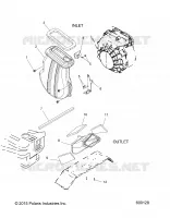 MOTOR, AIR INLET AND OUTLET DUCTS