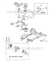 GASOLINA TANK AND CARBURADOR MOUNTING