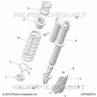 SUSPENSION, REAR MONTAJE DE DESCARGA, STANDARD/PREMIUM