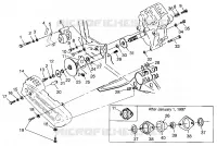 CAJA DE ENGRANAJES/FRENO and cubierta de la cadena MOUNTING Scrambler 500 W97BC50A (4943074307C004)