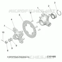 SUSPENSION TRASERA HUB AND BEARING CARRIER
