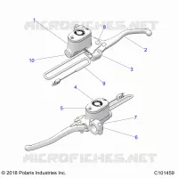 FRENO FRONTAL BRAKE LEVER AND MASTER CYLINDER