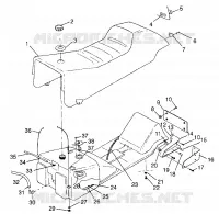 ASIENTO Y TANQUE DE GAS 700 XCR 0985678(A) and EUROPEAN 700 XCR E985678 (4943114311A006)