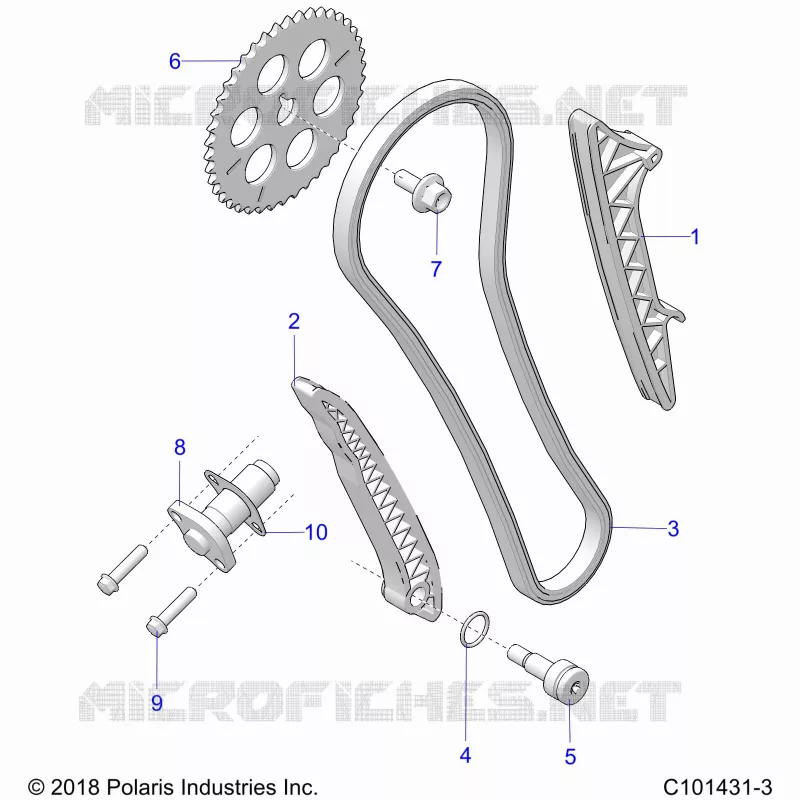 LA CADENA DE LEVAS AND TENSIONER