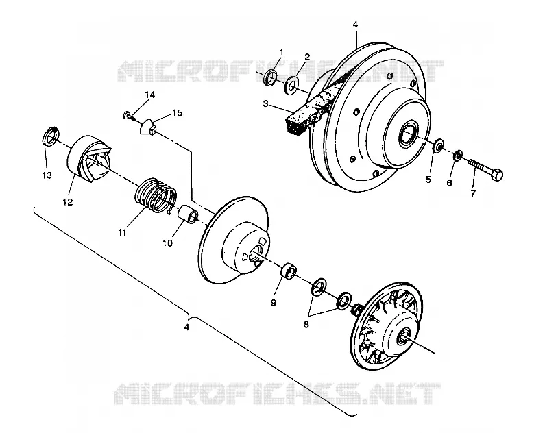 accionado de embrague ASSEMBLY 2X4 350L W937539 (4924032403021A)
