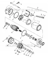 MOTOR DE ARRANQUE SL 700 B974071, Intl. SL 700 I974071, SL 700 Deluxe B974072 (4940874087C013)