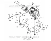 MONTAJE DEL MOTOR 500 INDY 0982764(A)(B) and EUROPEAN 500 INDY E982764A (4942104210C002)