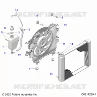 ENGINE, SISTEMA DE REFRIGERACIÃ“N, RADIATOR, FAN & OVERFLOW BOTTLE