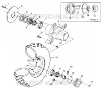 RUEDA DELANTERA Scrambler 400 W98BC38C (4947254725B006)