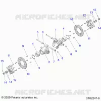 SUSPENSION TRASERA HUBS, CARRIER AND BRAKE DISC
