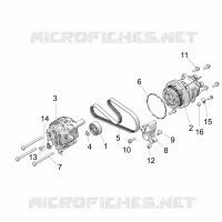 ENGINE, ALTERNADOR AND COMPRESSOR