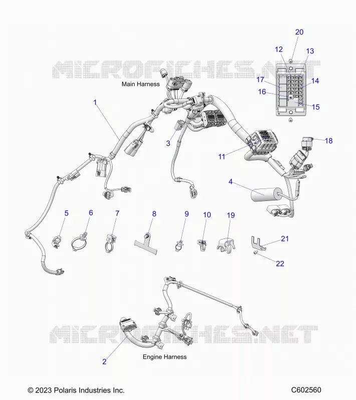 ELECTRICA, WIRE HARNESS,CHASSIS/FUSE BLOCK, ENGINE