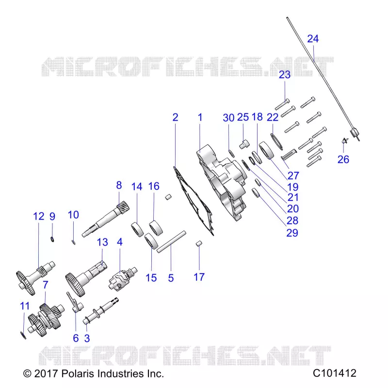 DRIVE TRAIN, PRINCIPAL GEARCASE