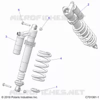 SUSPENSION, REAR MONTAJE DE DESCARGA