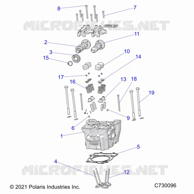 ENGINE, CULATA, CAMS AND VALVES