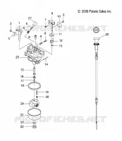 MOTOR, CARBURADOR AND CHOKE CABLE