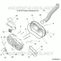 DRIVE TRAIN, TAPA DEL EMBRAGUE AND DUCTING