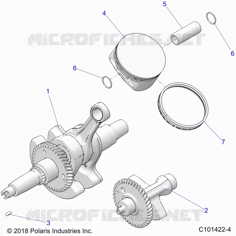 ENGINE, CIGUEÑAL, PISTON AND BALANCE SHAFT