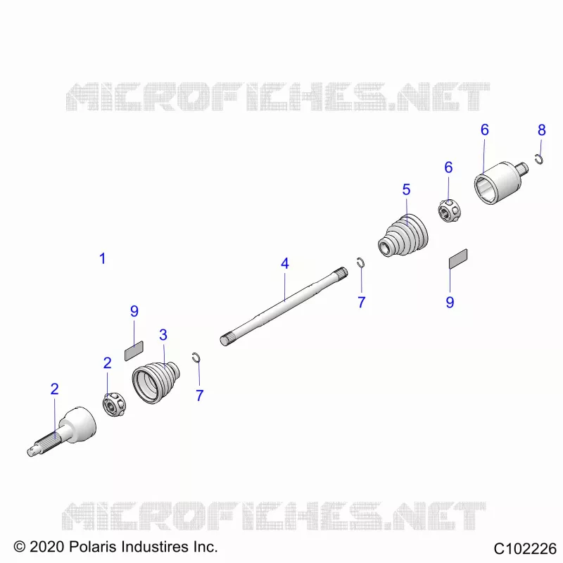 TREN, REAR DRIVE SHAFT