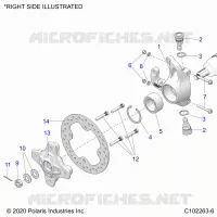 SUSPENSIÃ“N DELANTERA HUB, KNUCKLE AND BRAKE DISC