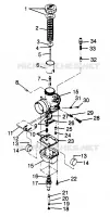 CARBURADOR (500, SKS) 500 0972764, EUROPEAN 500 E972764, 500 SKS 0972564 AN (4938393839D003)