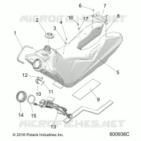 SISTEMA DE COMBUSTIBLE, FUEL TANK ASM.