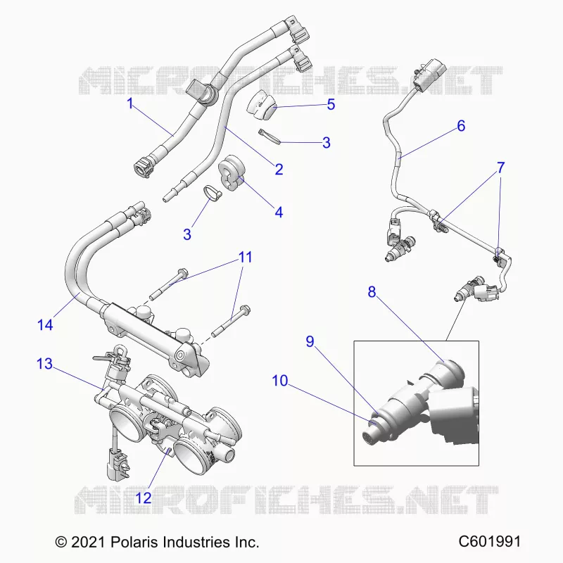 SISTEMA DE COMBUSTIBLE, RAIL, LINES AND THROTTLE BODY