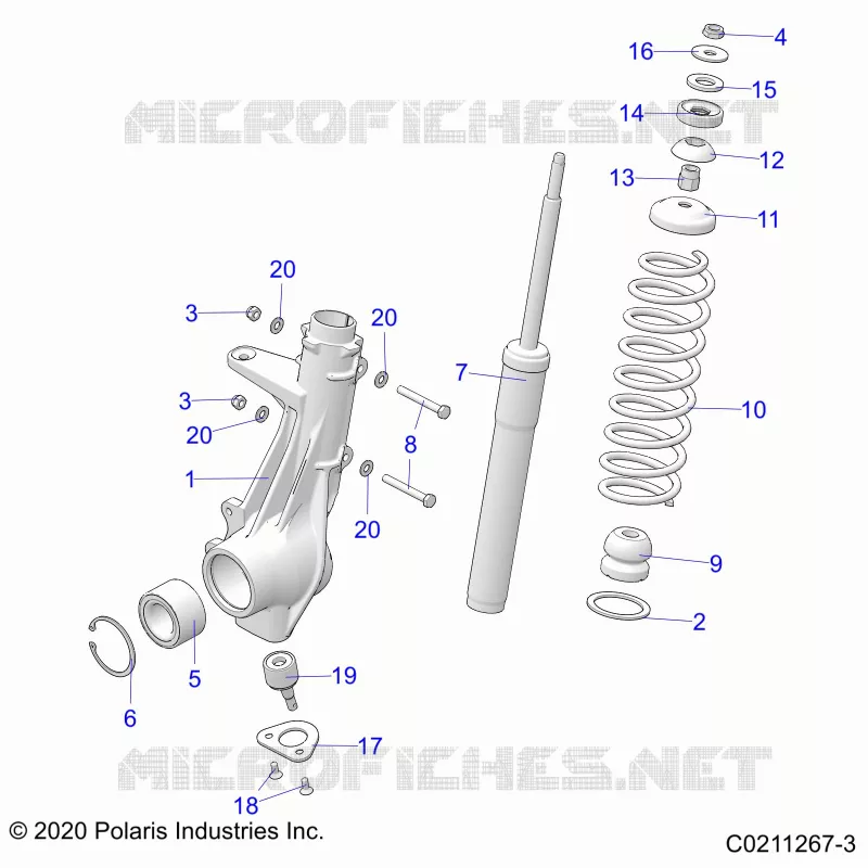 SUSPENSION, PUNTAL DELANTERO