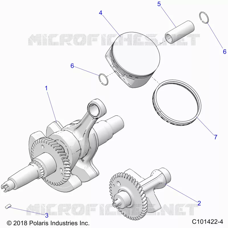 ENGINE, CIGUEÑAL, PISTON AND BALANCE SHAFT