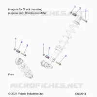 SUSPENSION, MONTAJE DE DESCARGA, REAR SUSP.
