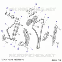 ENGINE, TIMING AND OIL CADENA DRIVES
