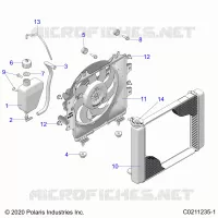 ENGINE, SISTEMA DE REFRIGERACIÃ“N, RADIATOR, FAN & OVERFLOW BOTTLE