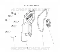 MOTOR, WATERPUMP IMPELLER AND COVER
