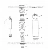 CHOQUE TRASERO TRACK/SPRING ASSEMBLY