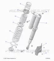 SUSPENSION, REAR MONTAJE DE DESCARGA, DELUXE