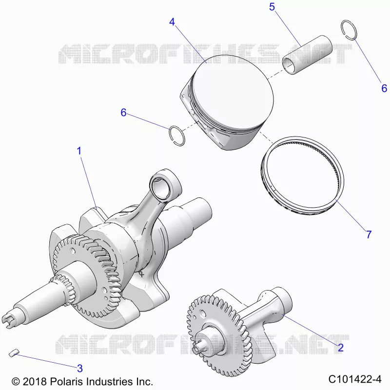 ENGINE, CIGUEÑAL, PISTON AND BALANCE SHAFT