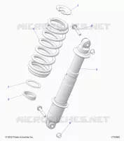 SUSPENSION, REAR MONTAJE DE DESCARGA