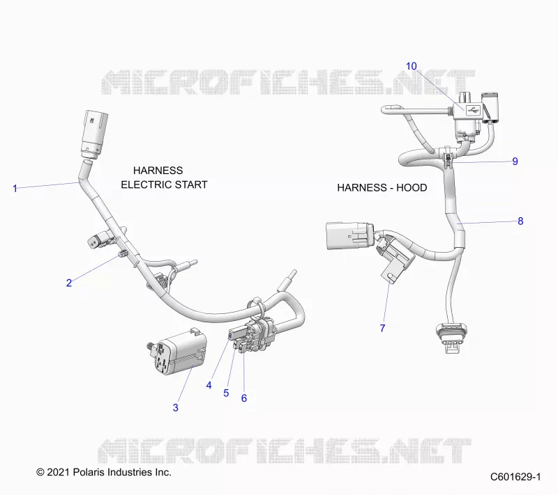 ELECTRICA, WIRE HARNESS, HOOD, ELEC. START