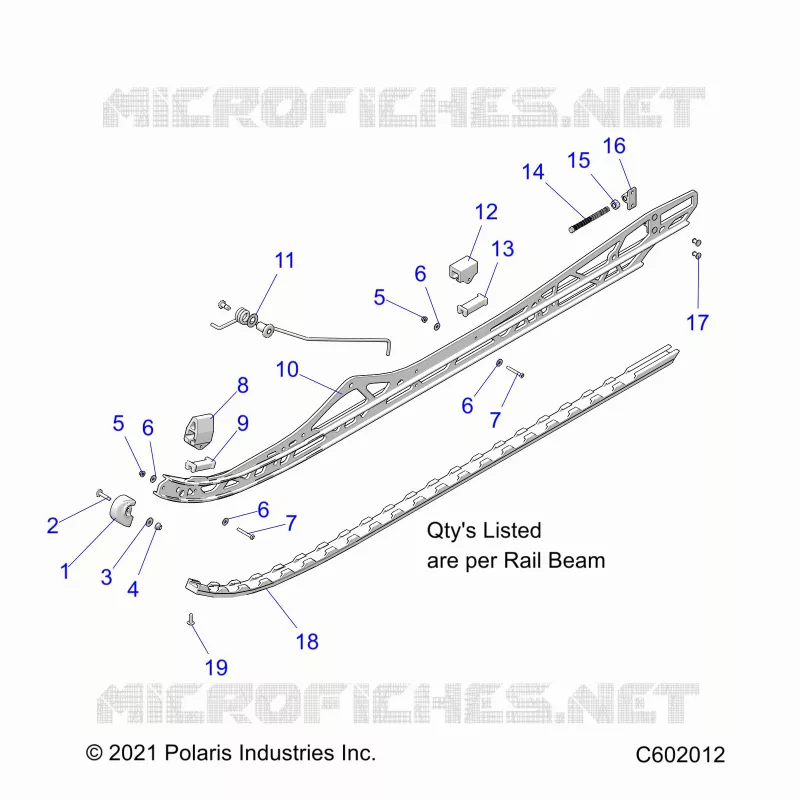 SUSPENSION, RAIL BEAMS, LH/RH