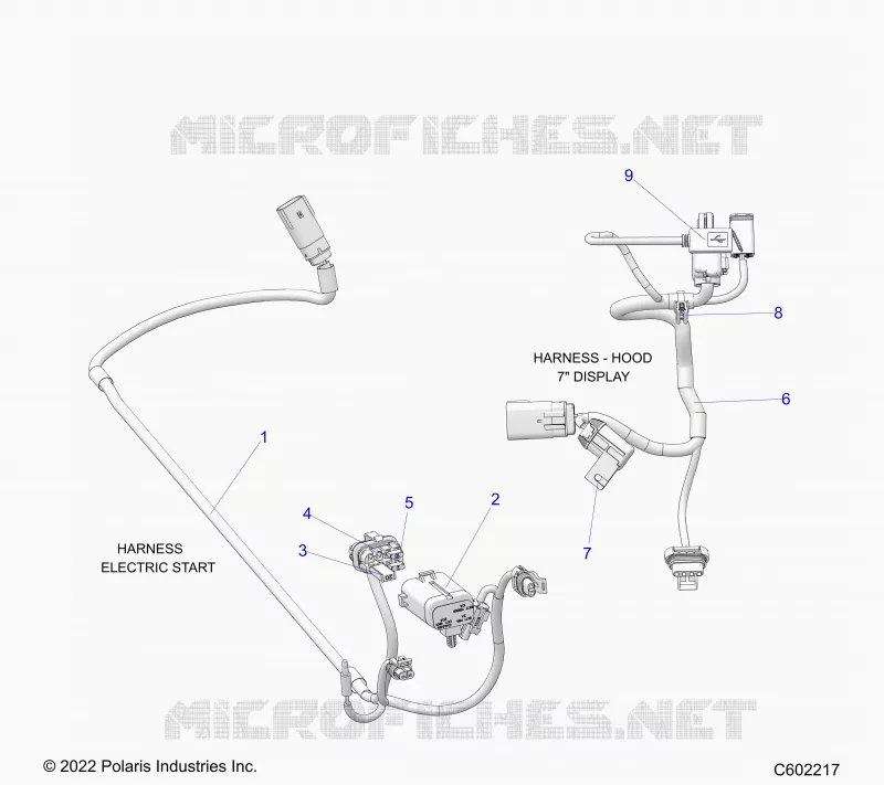 ELECTRICA, WIRE HARNESS, HOOD, ELECTRIC START